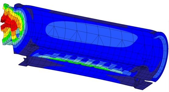 Tactical Aircraft Refuelling Tank displacement plot